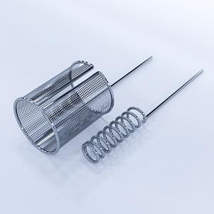 Электрод сетчатый со спиралью из платины №301